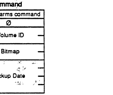 Packet format diagram for FPSetVolParms