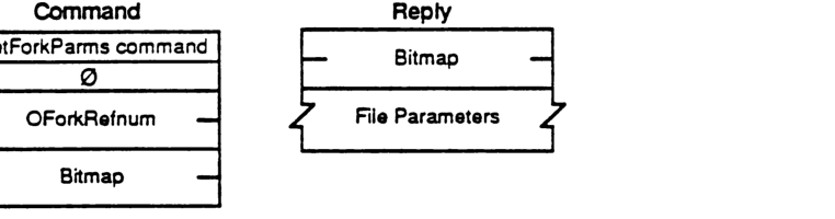 FPGetForkParms Command and Reply Packet Layout