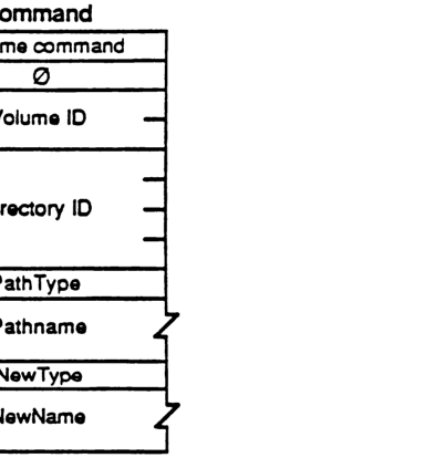 Rename command packet format