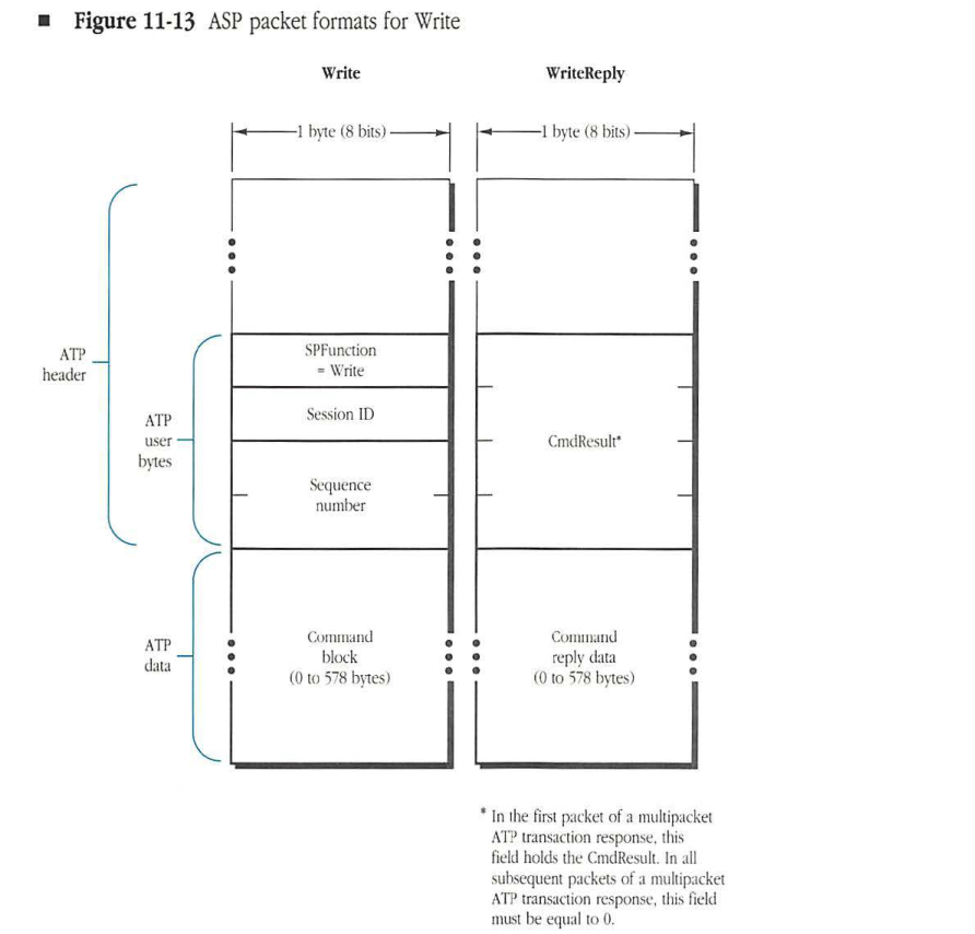 ASP packet formats for Write