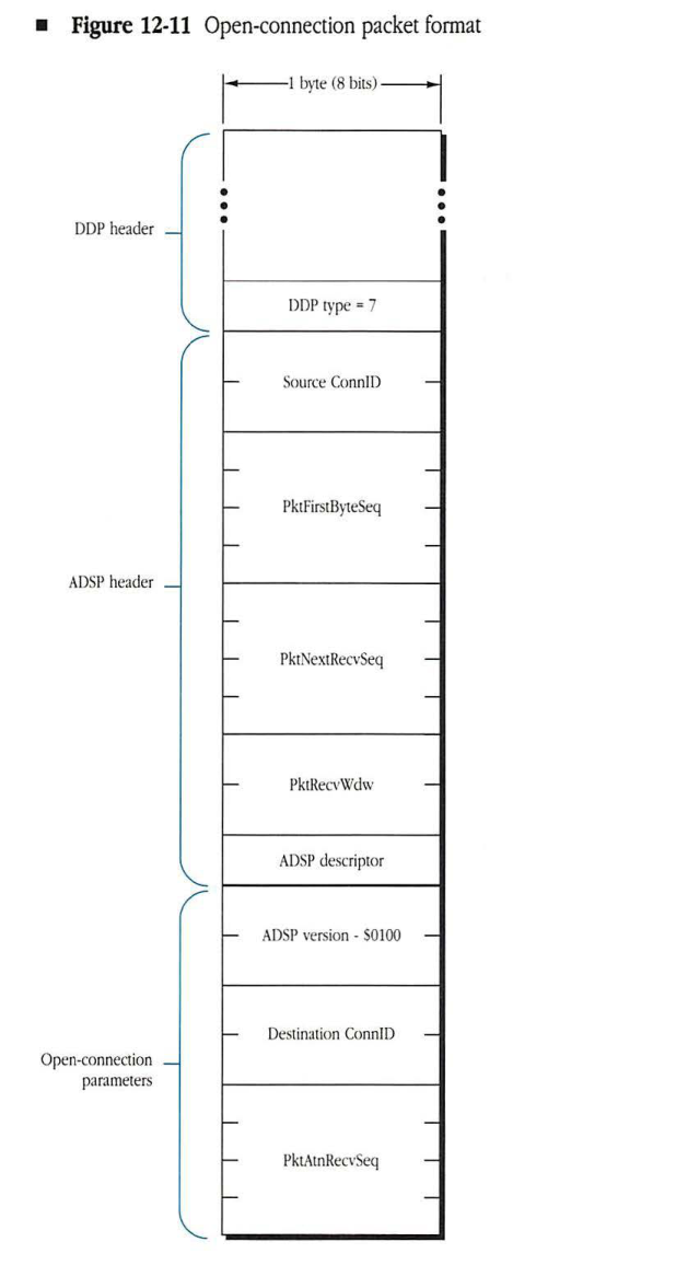 Open-connection packet format